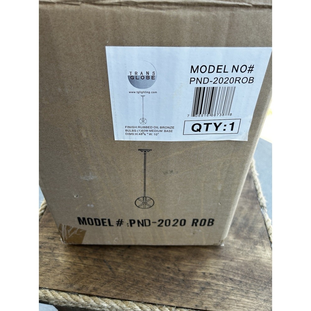 Trans Globe Lighting PND-2020 ROB Pendant Light Oil Rubbed Bronze Open Box